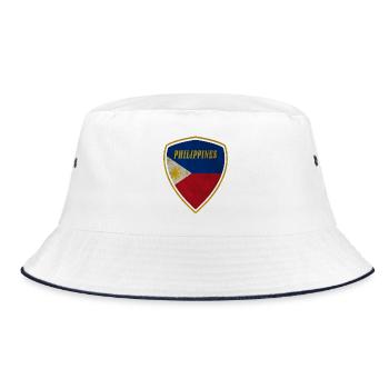 Philippines Armoiries vintage cadeau drapeau Manille - Bob - blanc/marine - Devant