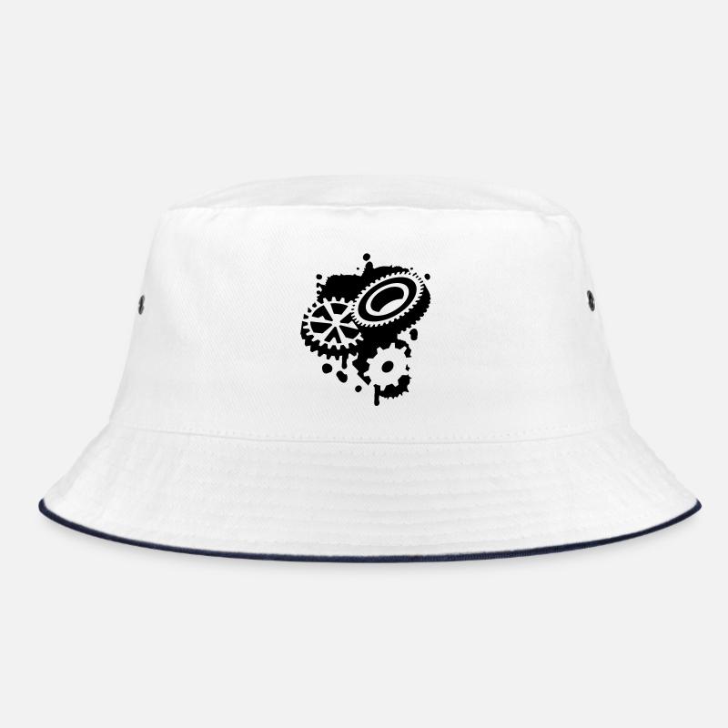 Three gear wheels as a graffiti Bucket Hat