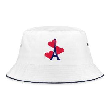 Love Eiffeltoren / Eiffeltower / Tour Eiffel - Bucket Hat - white/navy - Front