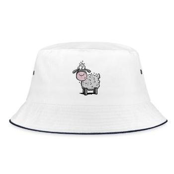 Little Wool Sheep I Sheep Comic I Gift - Bucket Hat - white/navy - Front