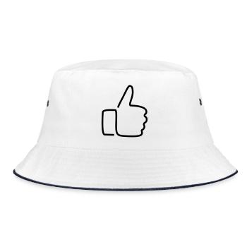 Daumen hoch! - Bucket Hat - Weiß/Navy - Vorne