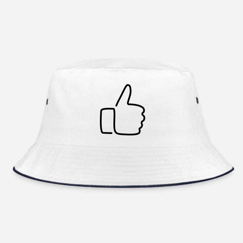Thumps up - Bucket Hat - white/navy