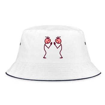 Namasté - Bucket Hat - Weiß/Navy - Vorne