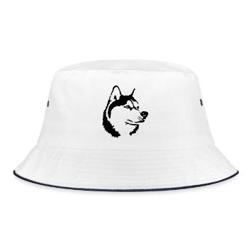 Husky - Bucket Hat - white/navy - Front