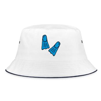 Funny gifts for divers - Bucket Hat - white/navy - Front