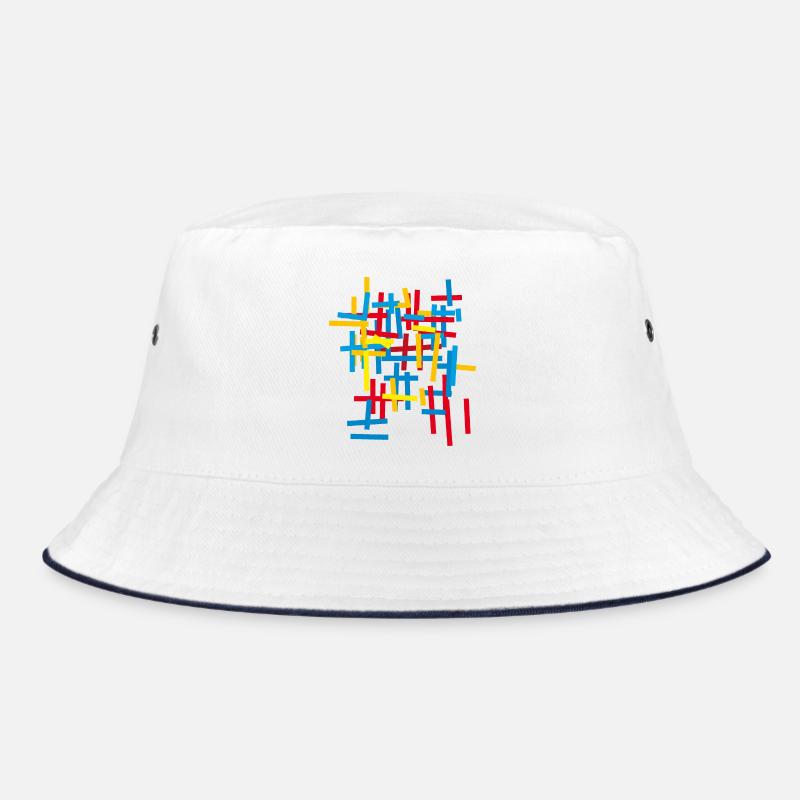 Abstrait - Motifs / Bauhaus - Bob - blanc/marine