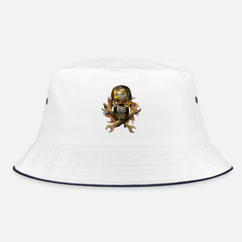 Skull - Bob - blanc/marine
