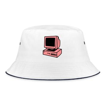 Computer - Bucket Hat - white/navy - Front