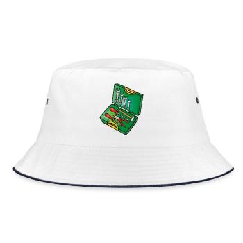 Toolbox | toolbox - Bucket Hat - white/navy - Front