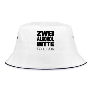 Trinkspruch - Bucket Hat - Weiß/Navy - Vorne