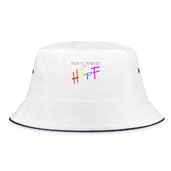 don ́t forget to bounce for bright background - Bucket Hat - white/navy - Front