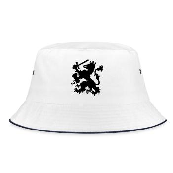 Leeuw, Löwe, Lowe - Bucket Hat - Weiß/Navy - Vorne