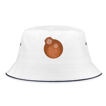 MOTHER - Bucket Hat - Weiß/Navy - Vorne