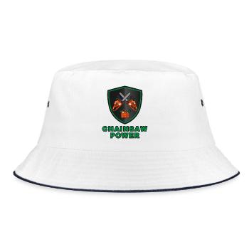 Chainsaw Power Coat of Arms - Fuel combi can - Bucket Hat - white/navy - Front