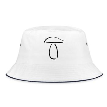 Stick mushroom porcini mushroom - Bucket Hat - white/navy - Front