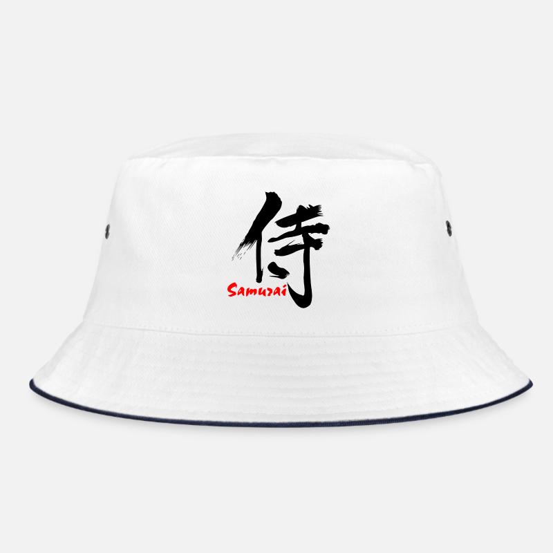 Samurai in Japanese kanji script Bucket Hat