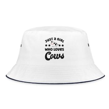 Cow cows - Bucket Hat - white/navy - Front