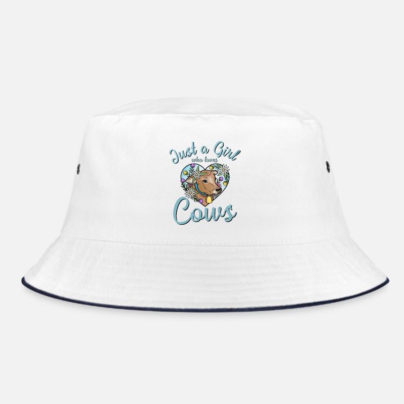 Kuh Kühe - Bucket Hat - Weiß/Navy