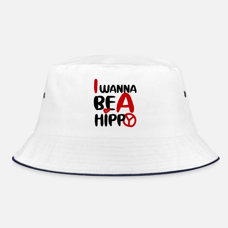 I WANNA BE A HIPPY, PLAIN Bucket Hat