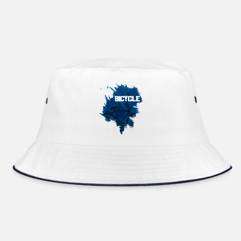 Bicycle - Bucket Hat - Weiß/Navy