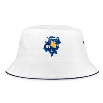 Bornholm Baltic Sea - Bucket Hat - Weiß/Navy - Vorne