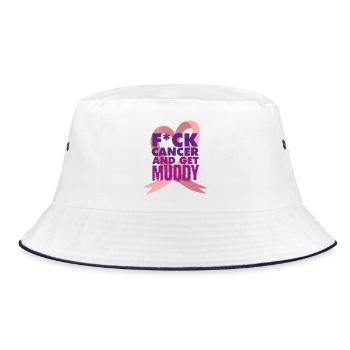 Breast Cancer Run Muddy Run Shirt - Bucket Hat - white/navy - Front