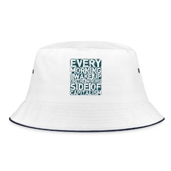 The Wrong Side - Bucket Hat - white/navy - Front