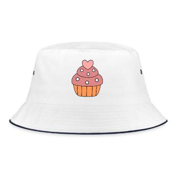 cuisson cuire au four coeur gâteau cupcake cadeau coloré - Bob - blanc/marine - Devant