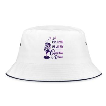 Meine Oper Stimme - Bucket Hat - Weiß/Navy - Vorne