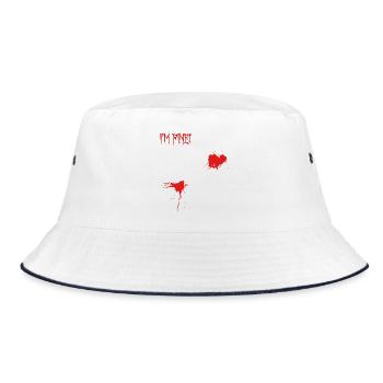 I'm Fine Blood Splatter - Bucket Hat - white/navy - Front