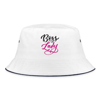 Lady Bos-s - Bucket Hat - white/navy - Front
