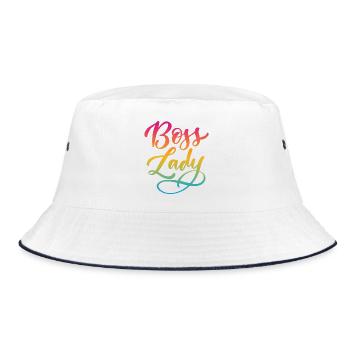 Lady Bos-s - Bucket Hat - white/navy - Front
