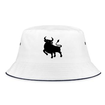 Os shadow figure - Bucket Hat - white/navy - Front