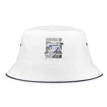 Ich fühle mich so radlos - Bucket Hat - Weiß/Navy - Vorne
