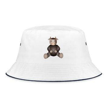golden ox a must have for animal lovers - Bucket Hat - white/navy - Front