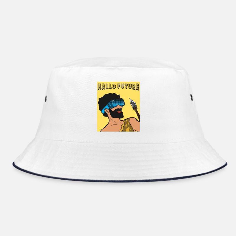 Hallo Future Caveman VR Stil Bucket Hat
