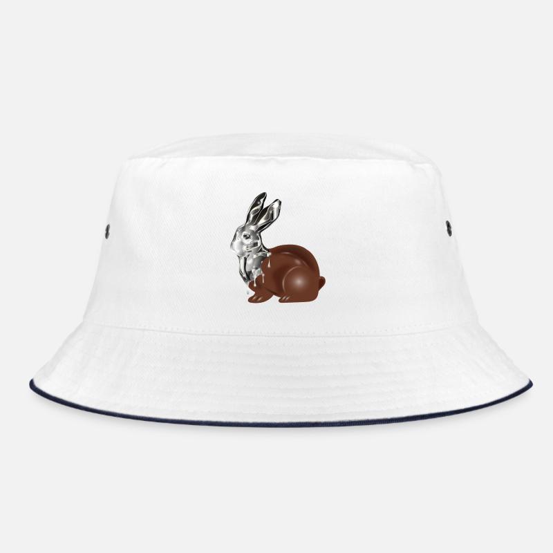 Chocolate Easter bunny in high-gloss chrome look Bucket Hat