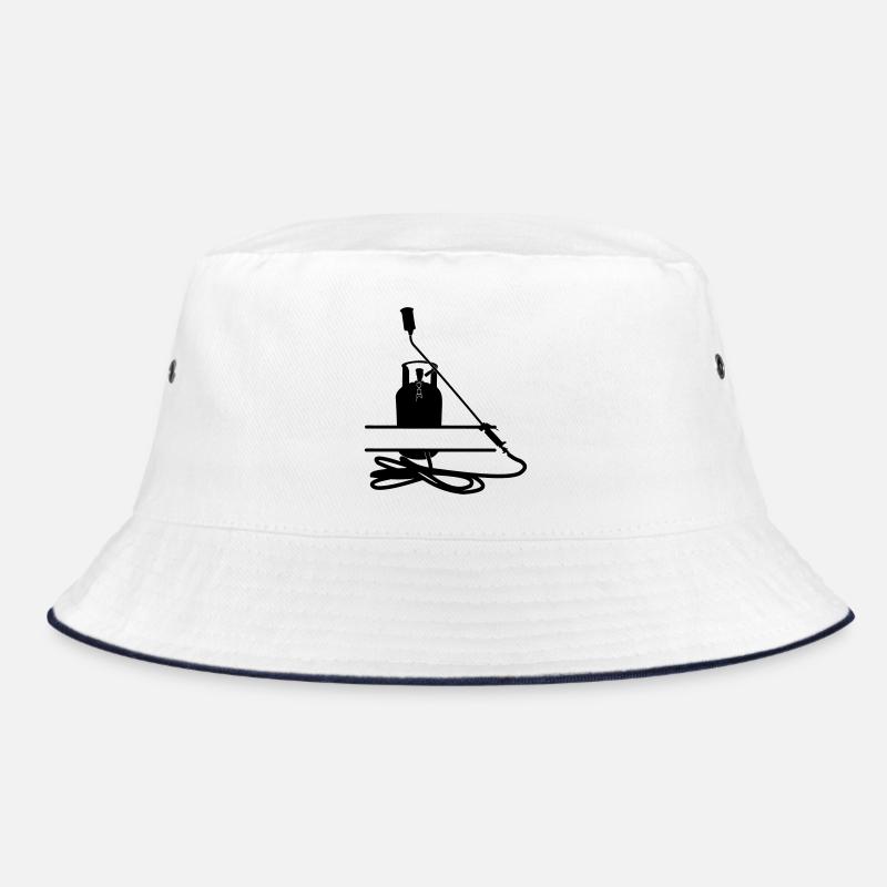 Dachdeckerfirma Monogramm transparent Bucket Hat