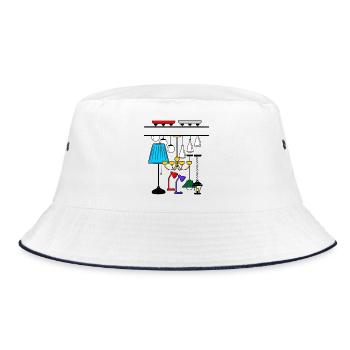 Boutique de lampes d’éclairage avec renfoncement pour teks - Bob - blanc/marine - Devant