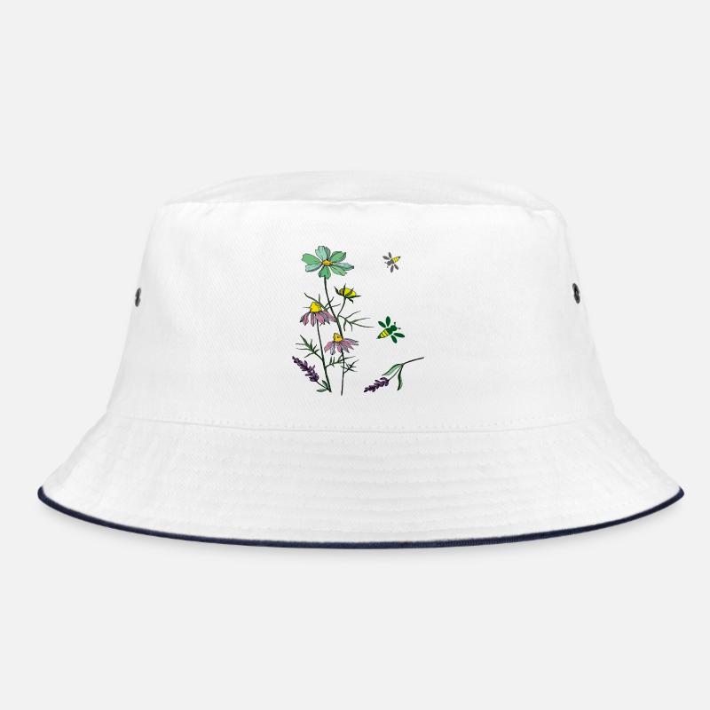 Bees, herbs, nature Bucket Hat