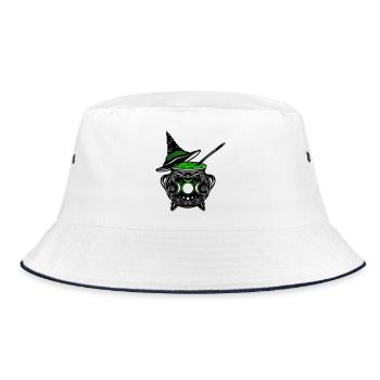 Witch's Cauldron Witch's Hat Witches Walpurgis Night - Bucket Hat - white/navy - Front