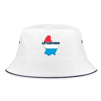 Carte du Luxembourg drapeau Luxembourg - Bob - blanc/marine - Devant
