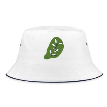 Leaves - Bucket Hat - white/navy - Front