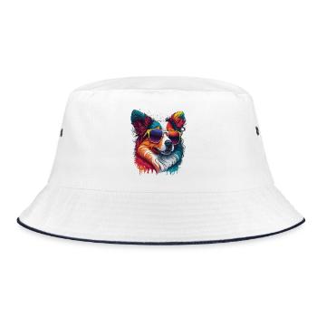 chien cool - Bob - blanc/marine - Devant