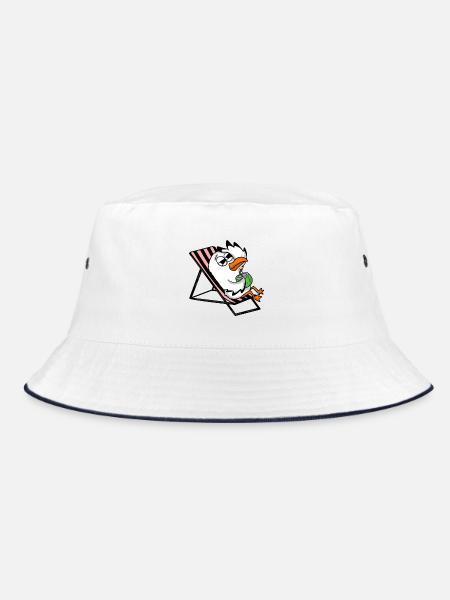 Gull - Bucket Hat - white/navy - Front