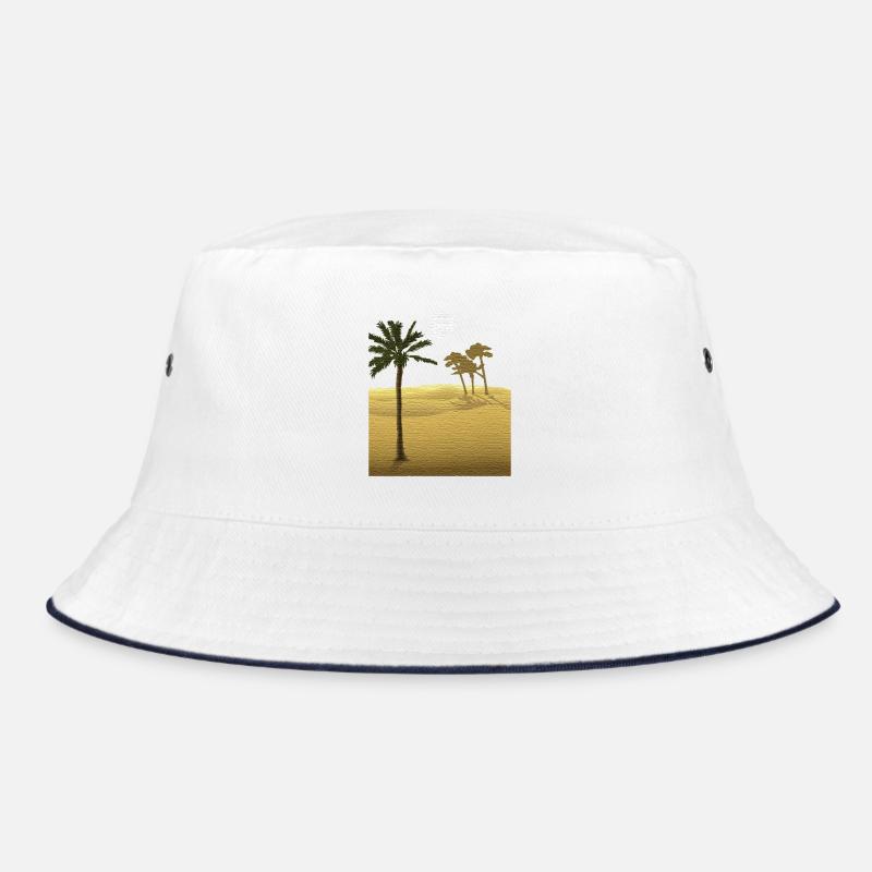 Palm tree in desert | Canvas Structure Bucket Hat