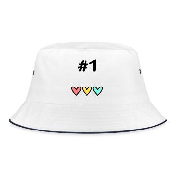 1. 1 JAHR. 1. JAHRESTAG. GEBURTSTAG 1 JAHR - Bucket Hat - Weiß/Navy - Vorne