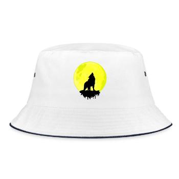 wolfsmond - Bucket Hat - Weiß/Navy - Vorne