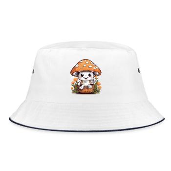 Sweet Toadstool - Bucket Hat - white/navy - Front