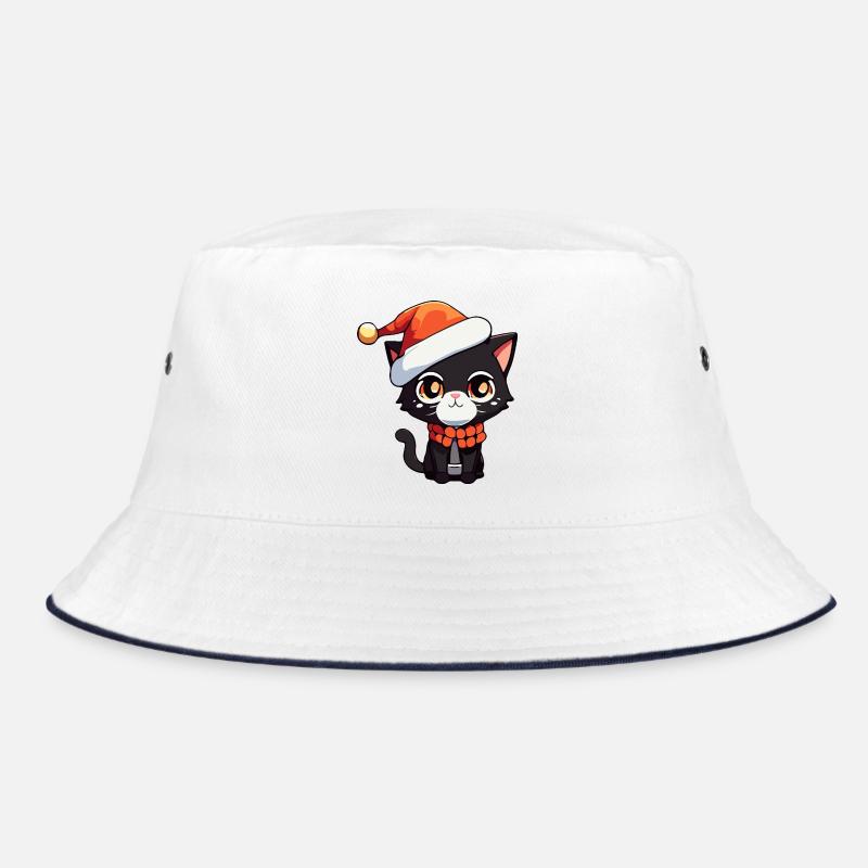 Chat kawaii avec chapeau de père Noël chaton mignon Bob